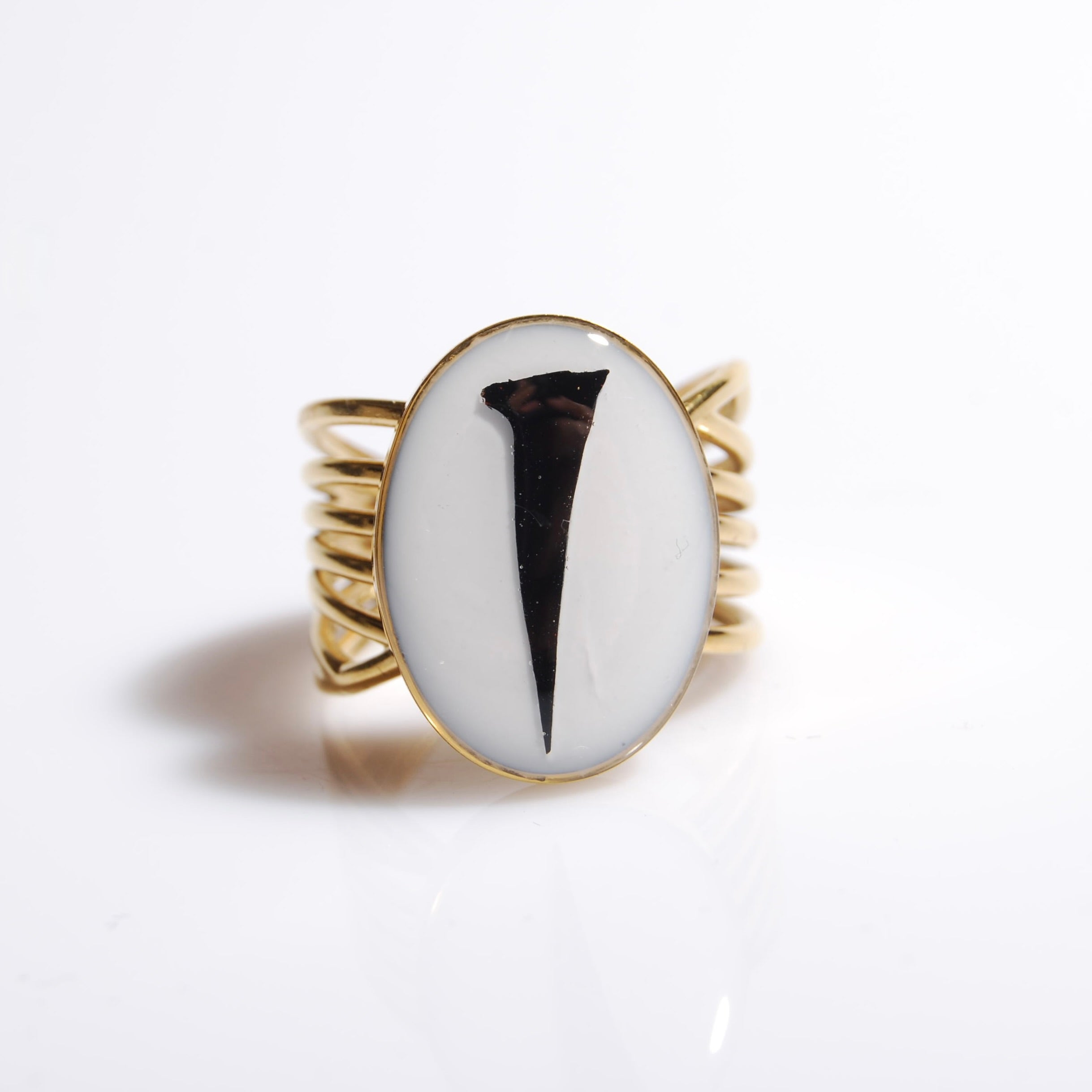 Anello Spina Ovale Piccolo - Base Larga