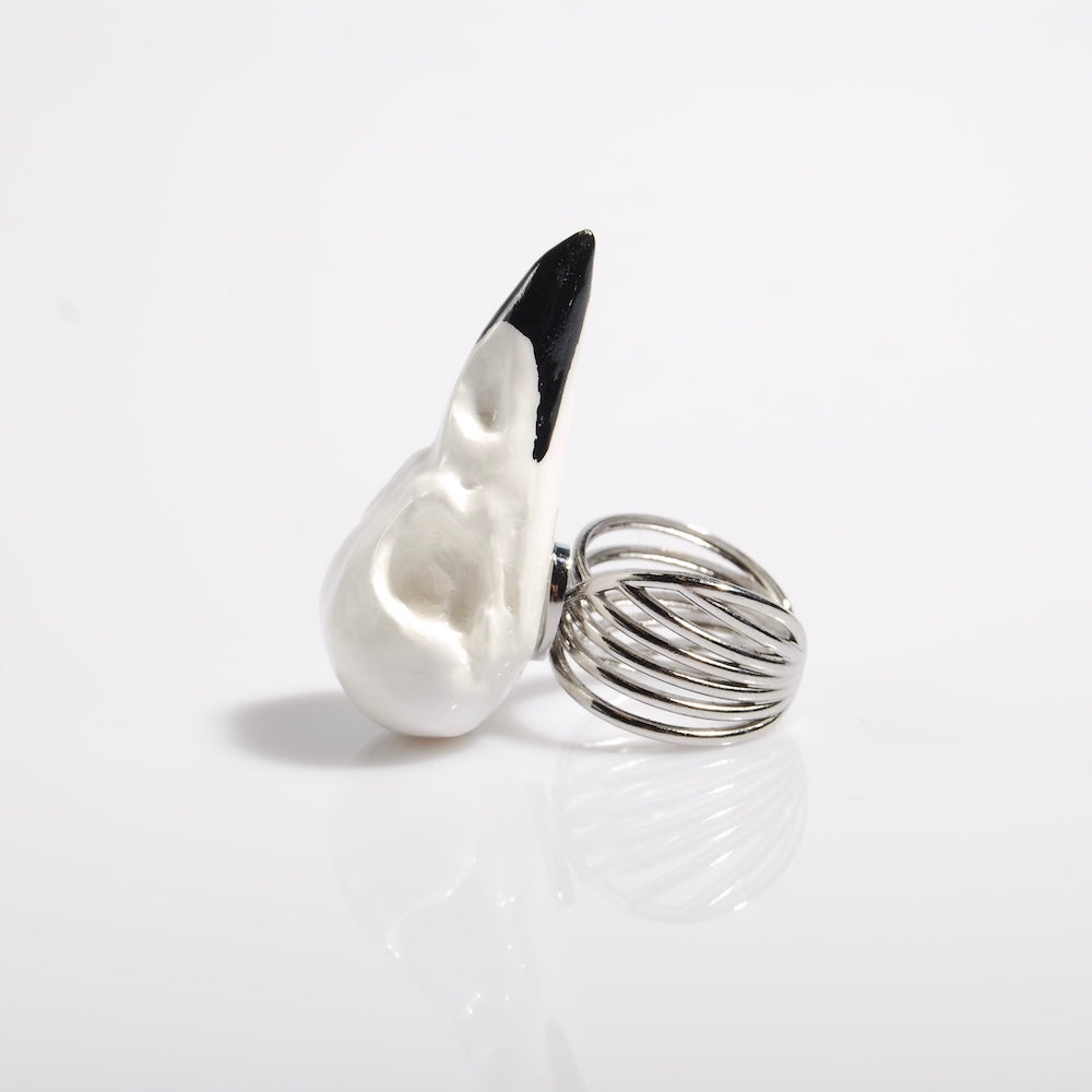 anello con teschio di corvo
