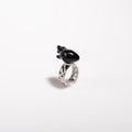 anello con cuore anatomico nero