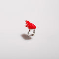 anello con cuore anatomico rosso