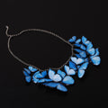collana sciame di farfalle blu